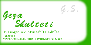 geza skulteti business card